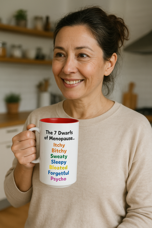 The 7 Dwarfs of Menopause Mug, Gift for Women
