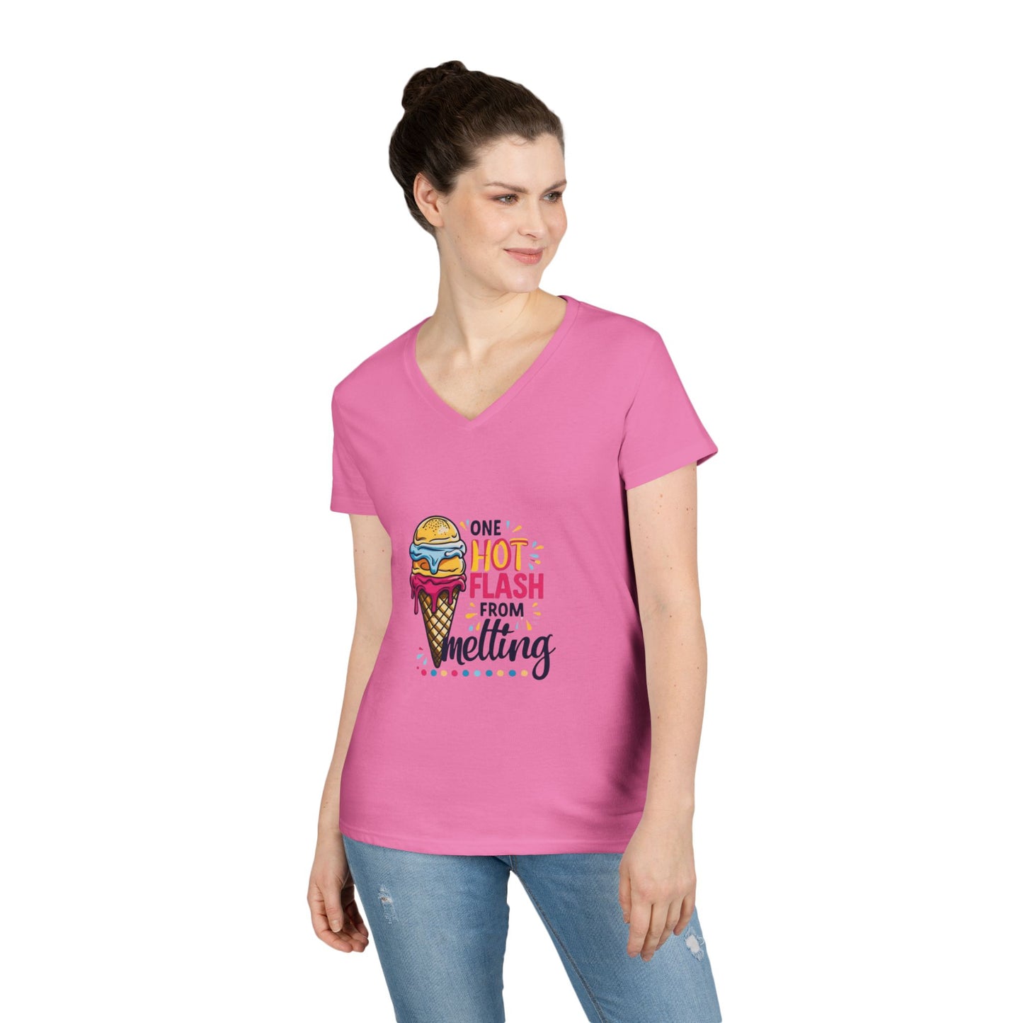 One Hot Flash From Melting V-Neck T-Shirt