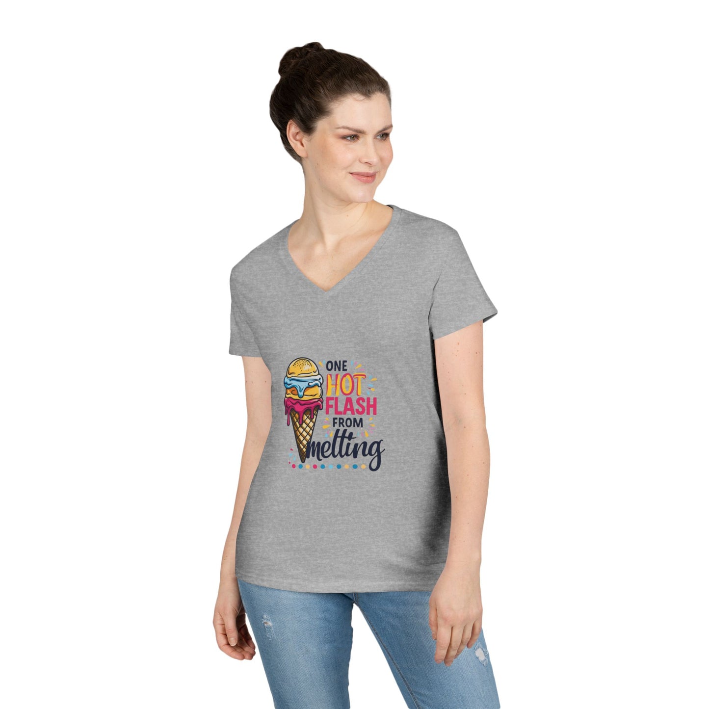 One Hot Flash From Melting V-Neck T-Shirt
