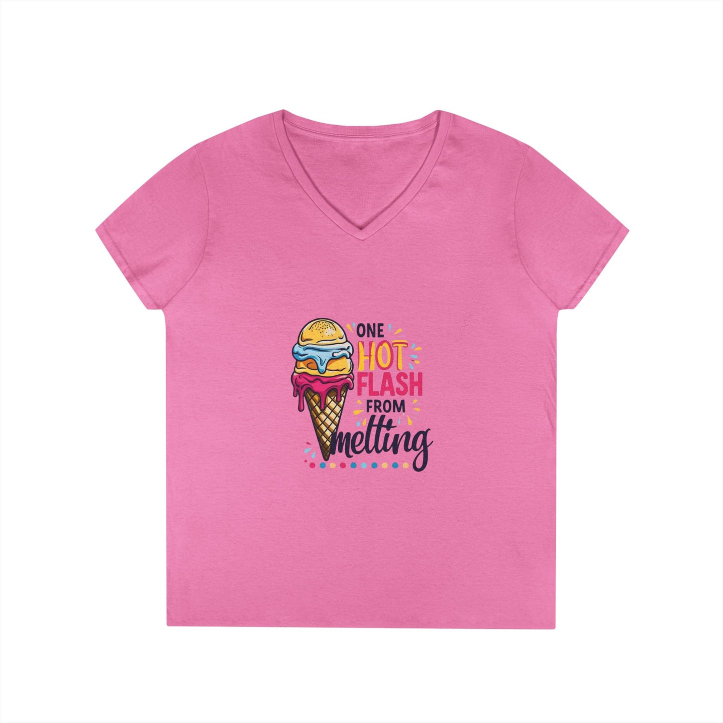 One Hot Flash From Melting V-Neck T-Shirt