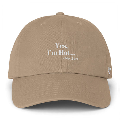 Yes  I'm Hot... Me 24:7  Hat, Funny Menopause Baseball Cap for Women