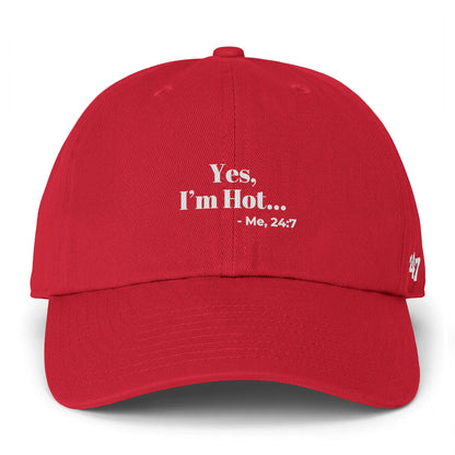 Yes  I'm Hot... Me 24:7  Hat, Funny Menopause Baseball Cap for Women