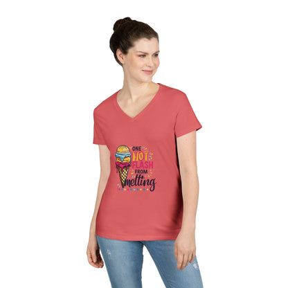 One Hot Flash From Melting V-Neck T-Shirt