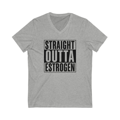 Straight Outta Estrogen Softstyle V-Neck T-Shirt
