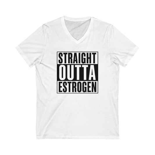 Straight Outta Estrogen Softstyle V-Neck T-Shirt
