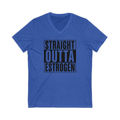 Straight Outta Estrogen Softstyle V-Neck T-Shirt