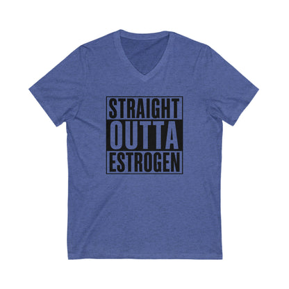 Straight Outta Estrogen Softstyle V-Neck T-Shirt