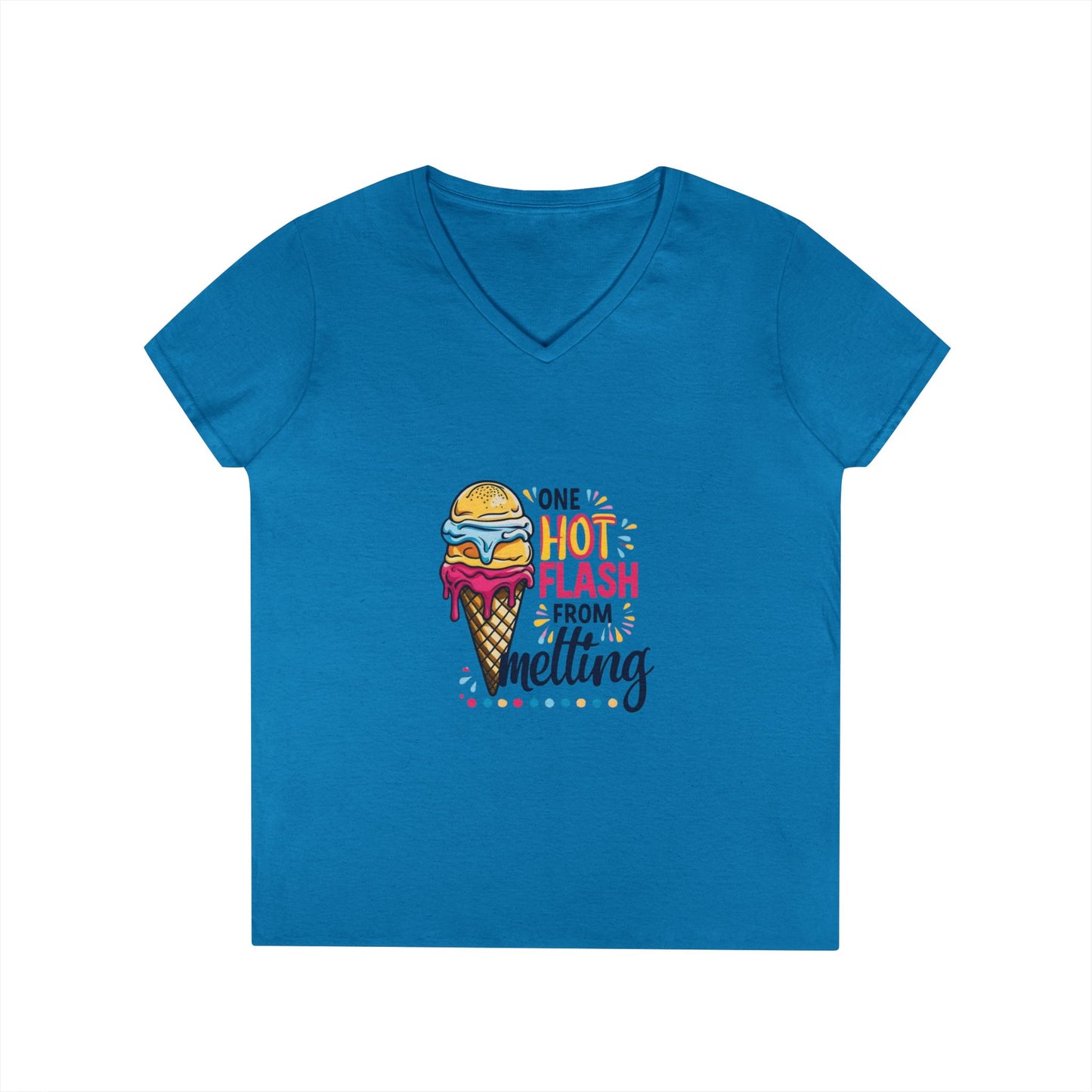 One Hot Flash From Melting V-Neck T-Shirt