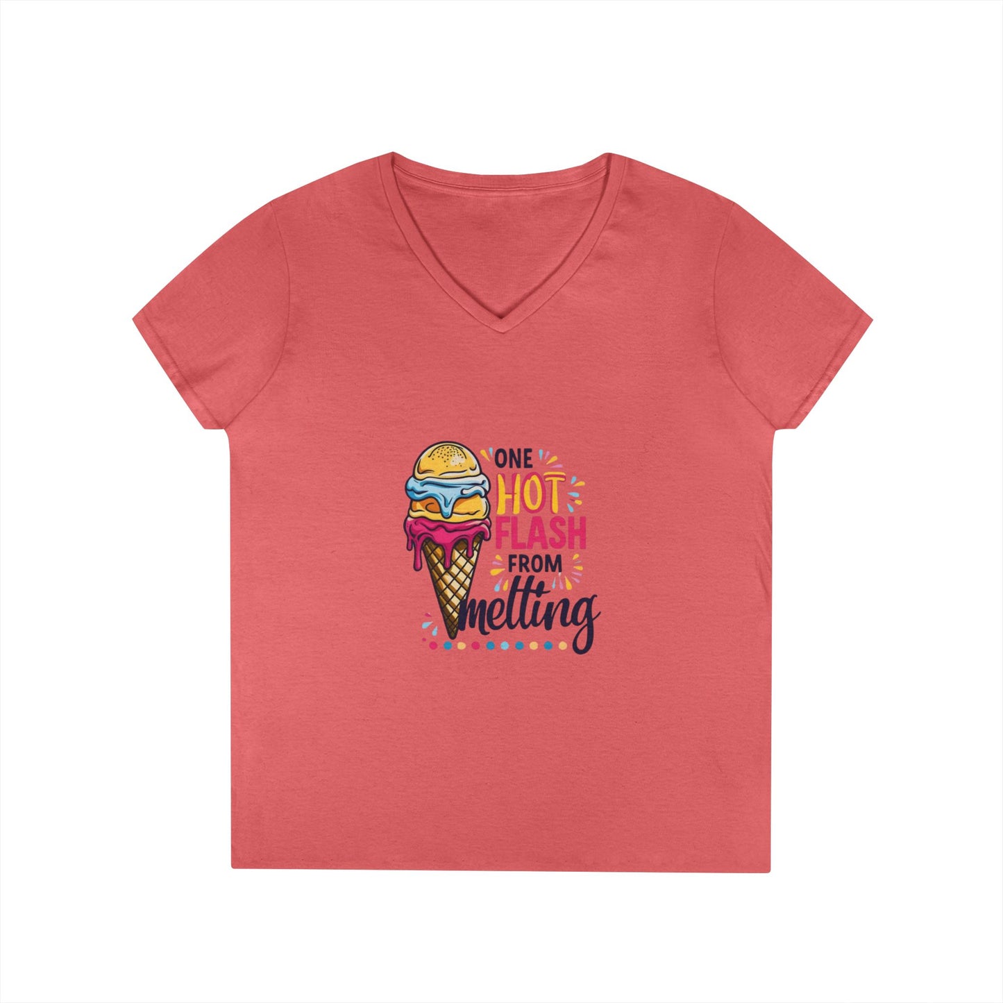 One Hot Flash From Melting V-Neck T-Shirt