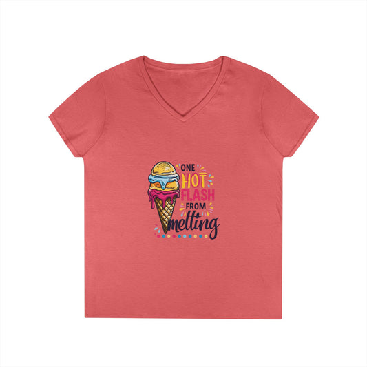 One Hot Flash From Melting V-Neck T-Shirt