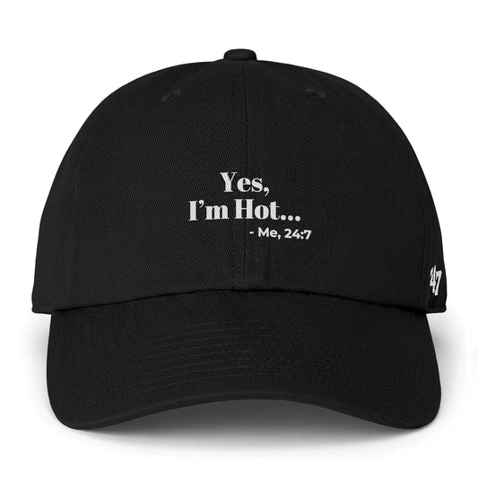 Yes  I'm Hot... Me 24:7  Hat, Funny Menopause Baseball Cap for Women