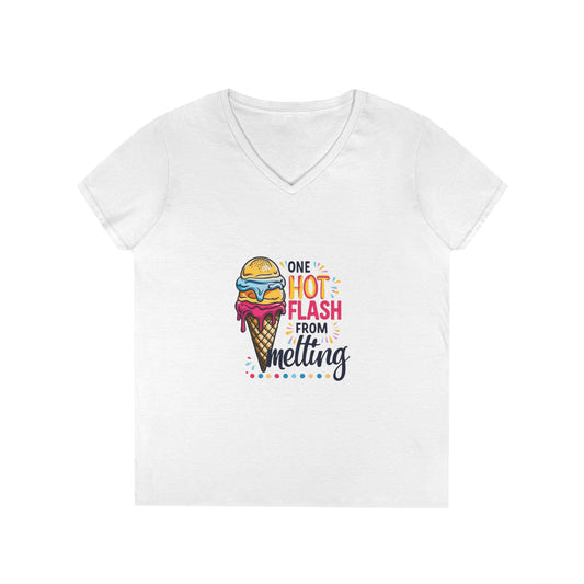 One Hot Flash From Melting V-Neck T-Shirt