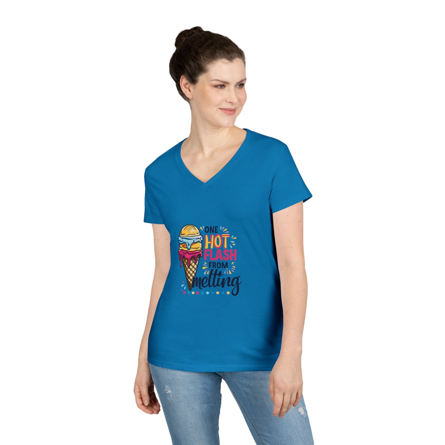 One Hot Flash From Melting V-Neck T-Shirt